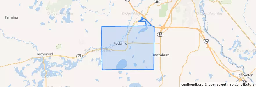 Mapa de ubicacion de Rockville.