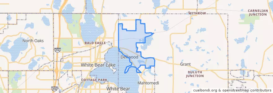Mapa de ubicacion de Dellwood.