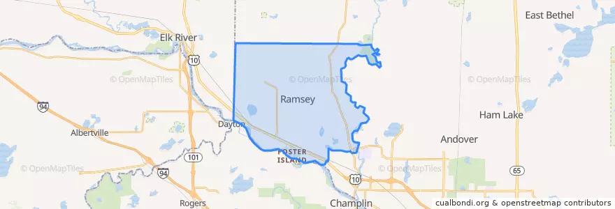 Mapa de ubicacion de Ramsey.