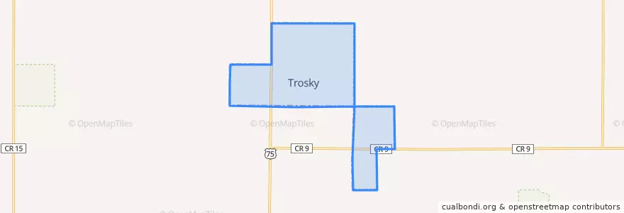 Mapa de ubicacion de Trosky.
