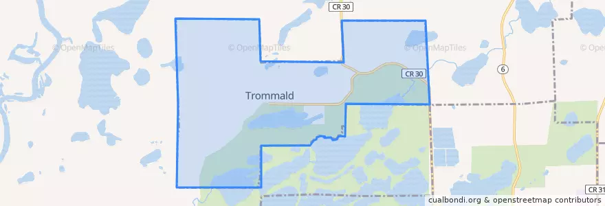 Mapa de ubicacion de Trommald.