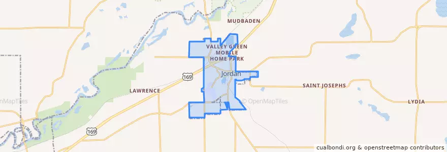 Mapa de ubicacion de Jordan.