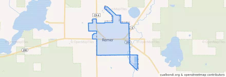 Mapa de ubicacion de Remer.