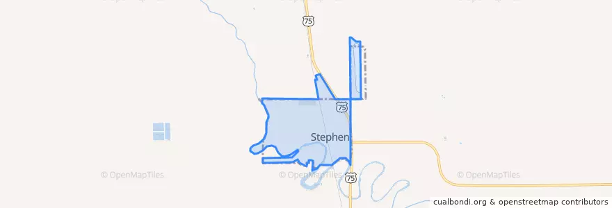 Mapa de ubicacion de Stephen.
