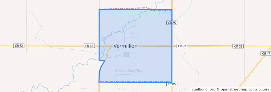 Mapa de ubicacion de Vermillion.