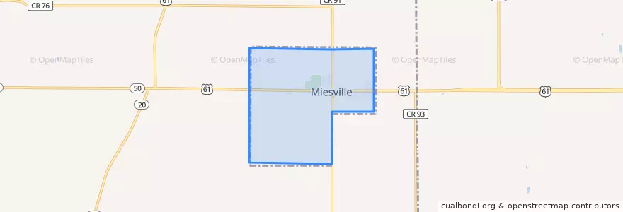 Mapa de ubicacion de Miesville.