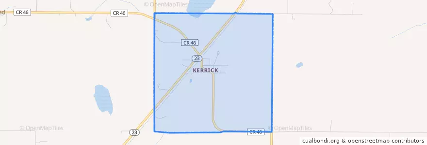 Mapa de ubicacion de Kerrick.