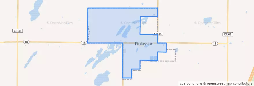 Mapa de ubicacion de Finlayson.