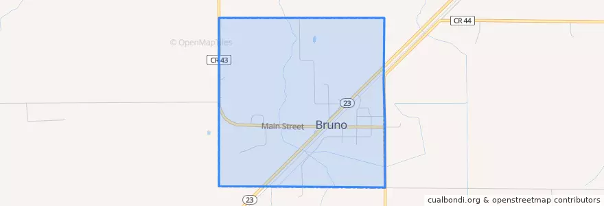 Mapa de ubicacion de Bruno.