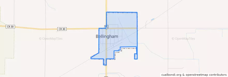 Mapa de ubicacion de Bellingham.
