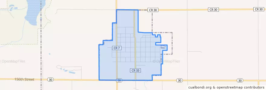 Mapa de ubicacion de Westbrook.