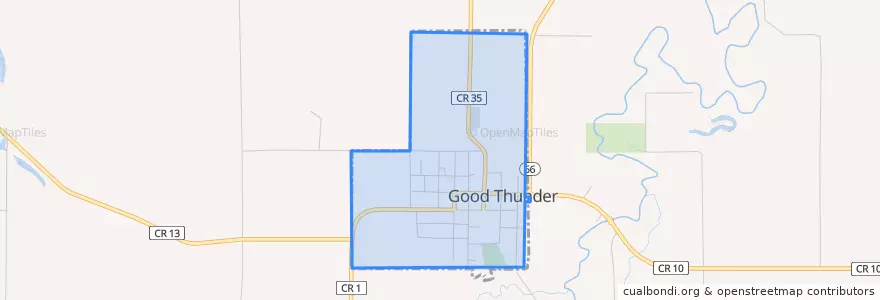 Mapa de ubicacion de Good Thunder.