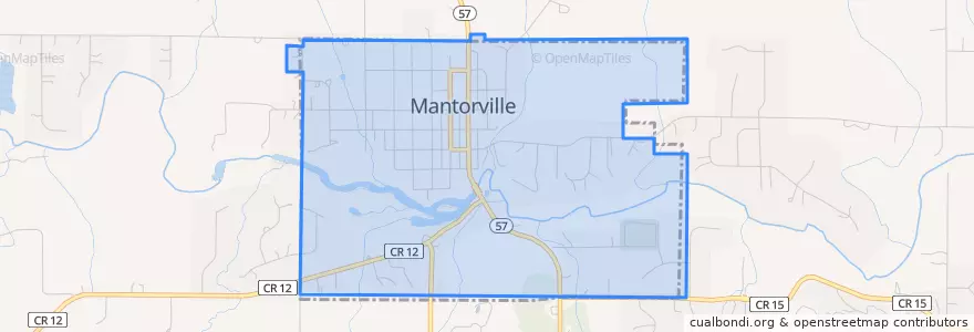 Mapa de ubicacion de Mantorville.