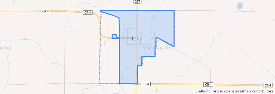 Mapa de ubicacion de Iona.
