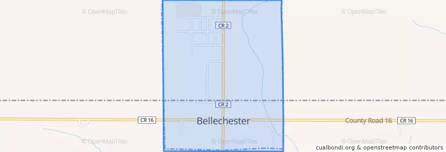 Mapa de ubicacion de Bellechester.