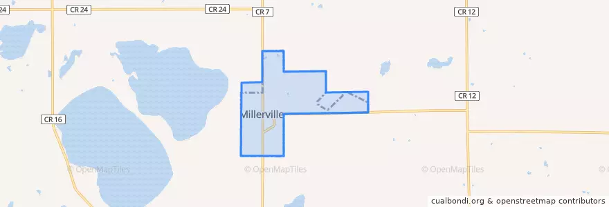 Mapa de ubicacion de Millerville.
