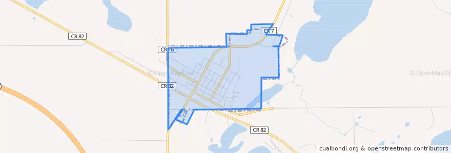 Mapa de ubicacion de Brandon.