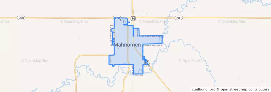 Mapa de ubicacion de Mahnomen.