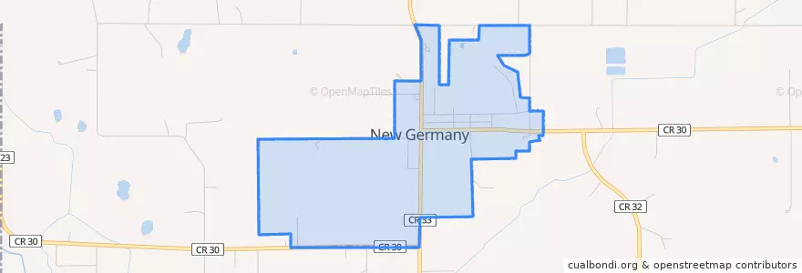 Mapa de ubicacion de New Germany.
