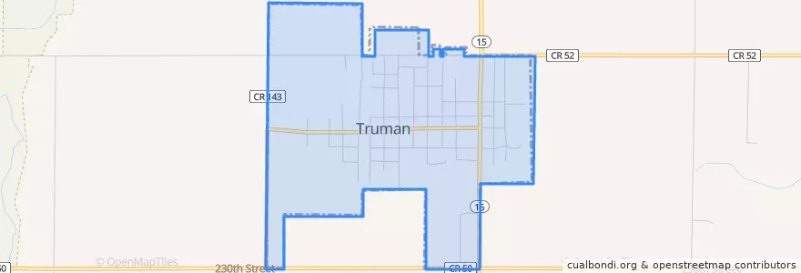 Mapa de ubicacion de Truman.