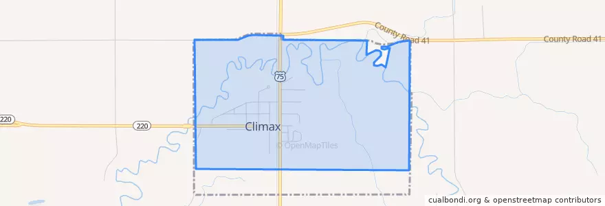 Mapa de ubicacion de Climax.