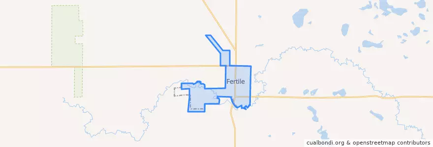 Mapa de ubicacion de Fertile.