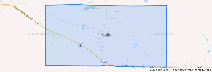 Mapa de ubicacion de Gully.