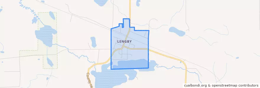 Mapa de ubicacion de Lengby.