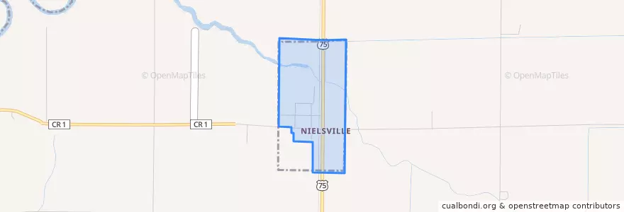 Mapa de ubicacion de Nielsville.