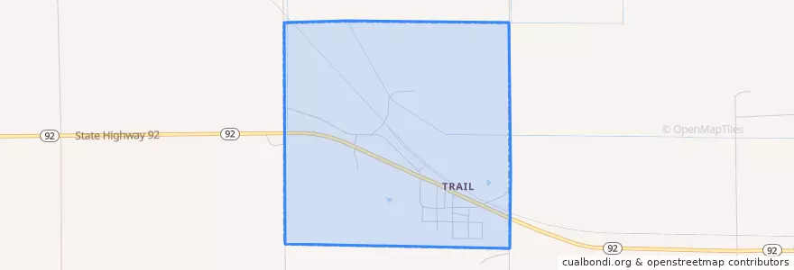 Mapa de ubicacion de Trail.