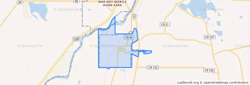 Mapa de ubicacion de Kasota.