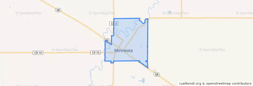 Mapa de ubicacion de Minneota.