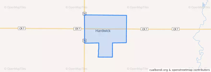Mapa de ubicacion de Hardwick.