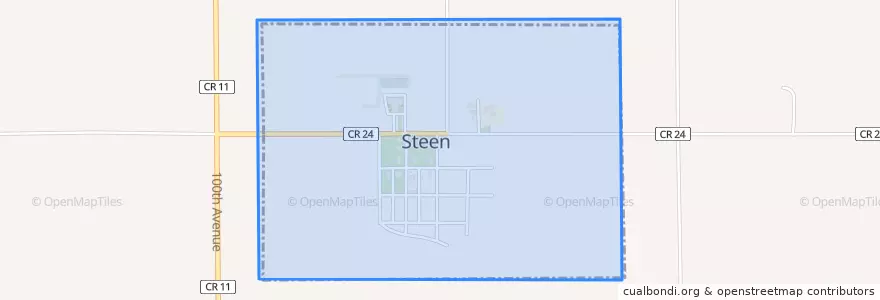 Mapa de ubicacion de Steen.