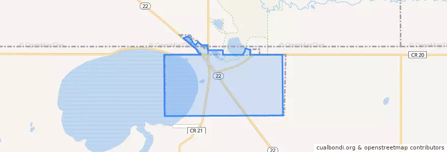 Mapa de ubicacion de Minnesota Lake.