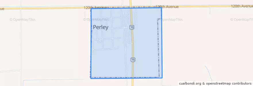 Mapa de ubicacion de Perley.