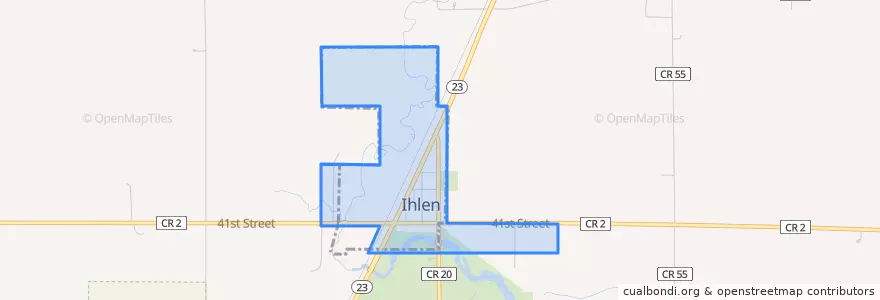 Mapa de ubicacion de Ihlen.