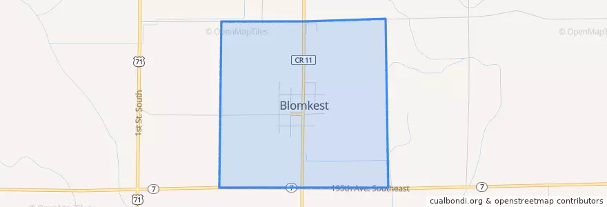 Mapa de ubicacion de Blomkest.