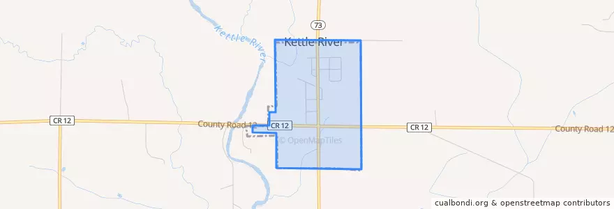 Mapa de ubicacion de Kettle River.