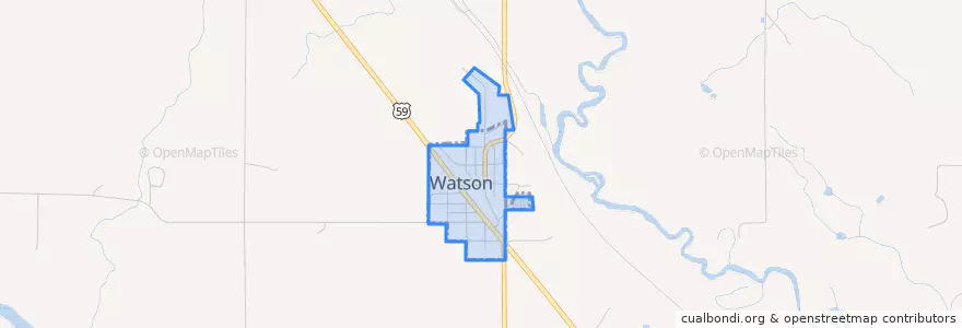Mapa de ubicacion de Watson.