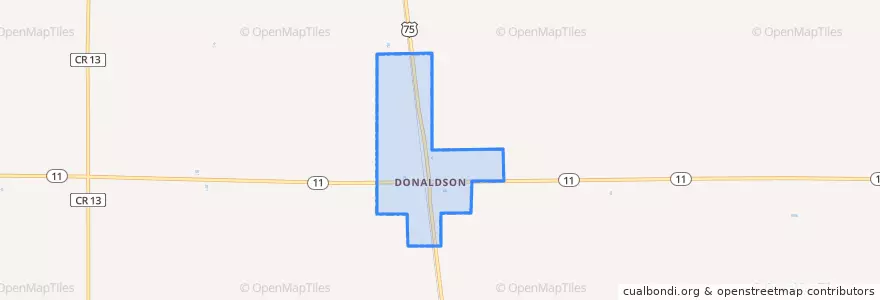 Mapa de ubicacion de Donaldson.