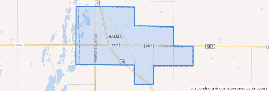 Mapa de ubicacion de Halma.