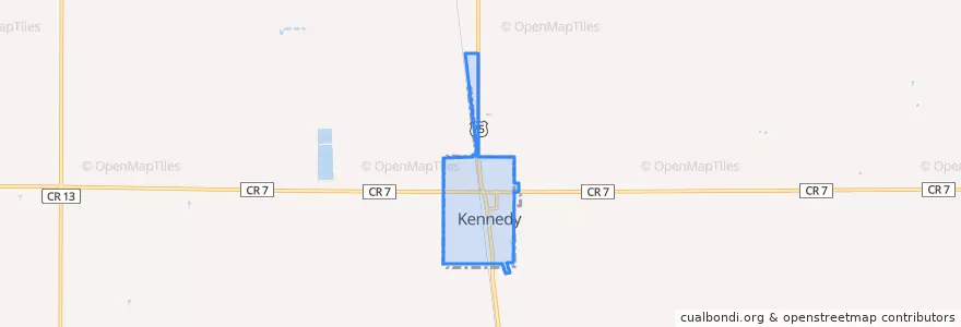 Mapa de ubicacion de Kennedy.