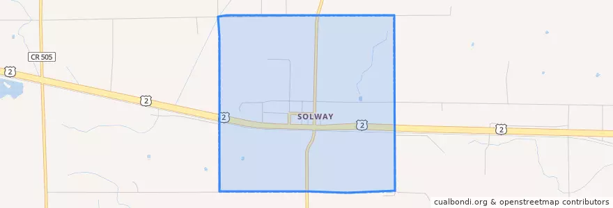 Mapa de ubicacion de Solway.