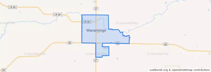 Mapa de ubicacion de Wanamingo.