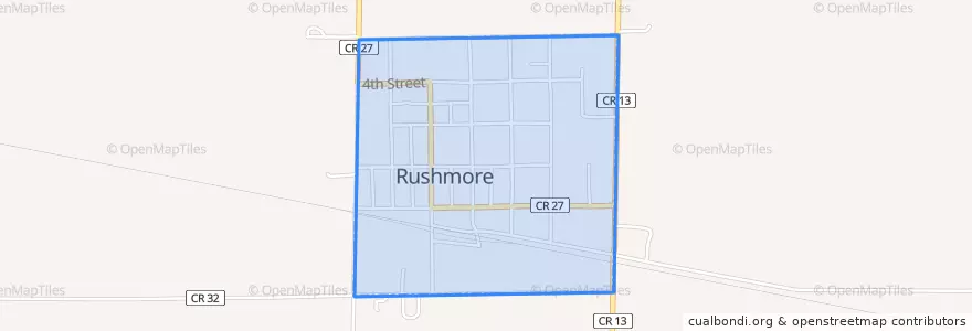 Mapa de ubicacion de Rushmore.