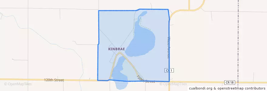Mapa de ubicacion de Kinbrae.
