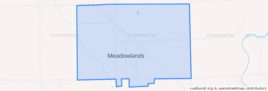 Mapa de ubicacion de Meadowlands.