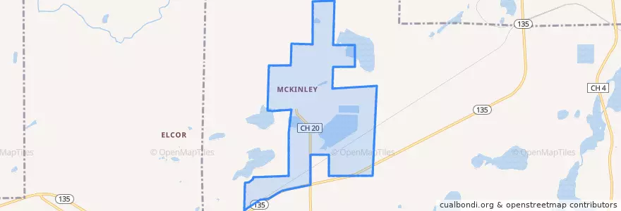 Mapa de ubicacion de McKinley.