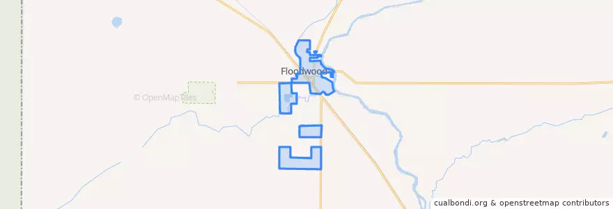 Mapa de ubicacion de Floodwood.
